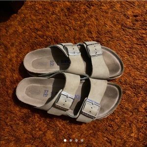 Grayish/blueish Birkenstock's Arizona